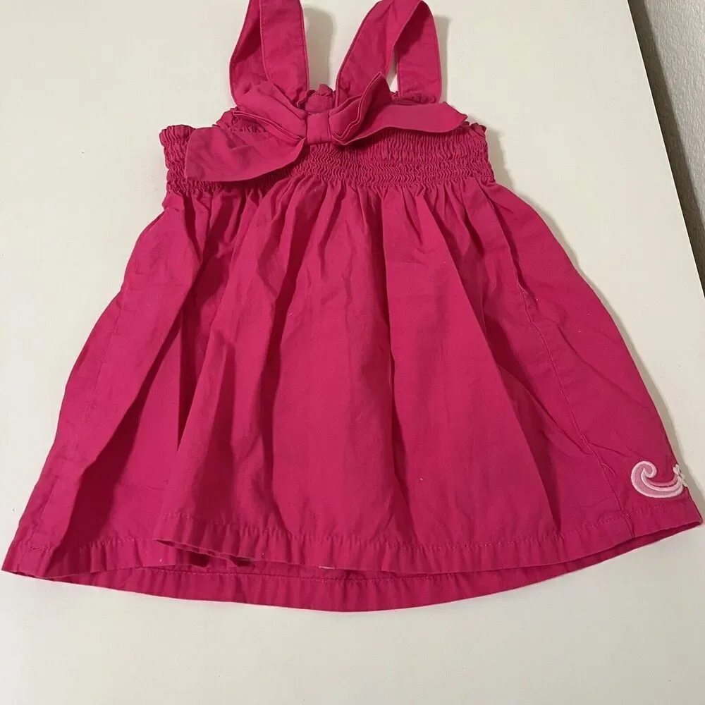Gymboree Floral Mermaid Pink Smocked Dress and Bloomers Girls Size 6-12 Months